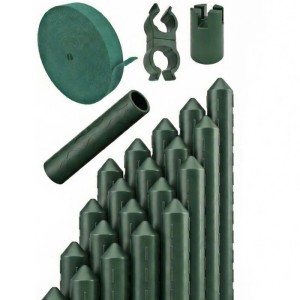 TTL GARDEN Rankstäbe 180 cm x 16 mm 20er Set Grün Stahlkern Kunststoffbeschichtet Rankhilfe für Garten Hochbeet Gewächshaus Pflanzenstütze