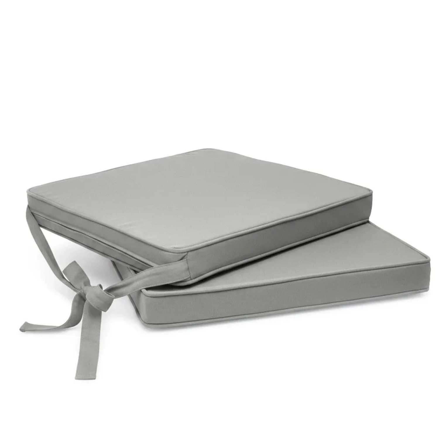 Beautissu 2er Set Loft SK Stuhlkissen Hellgrau 45x40x5cm