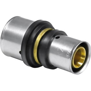 Press-Reduzierstück aus Messing, 20 x 16 mm, für Heizung und Trinkwasser.