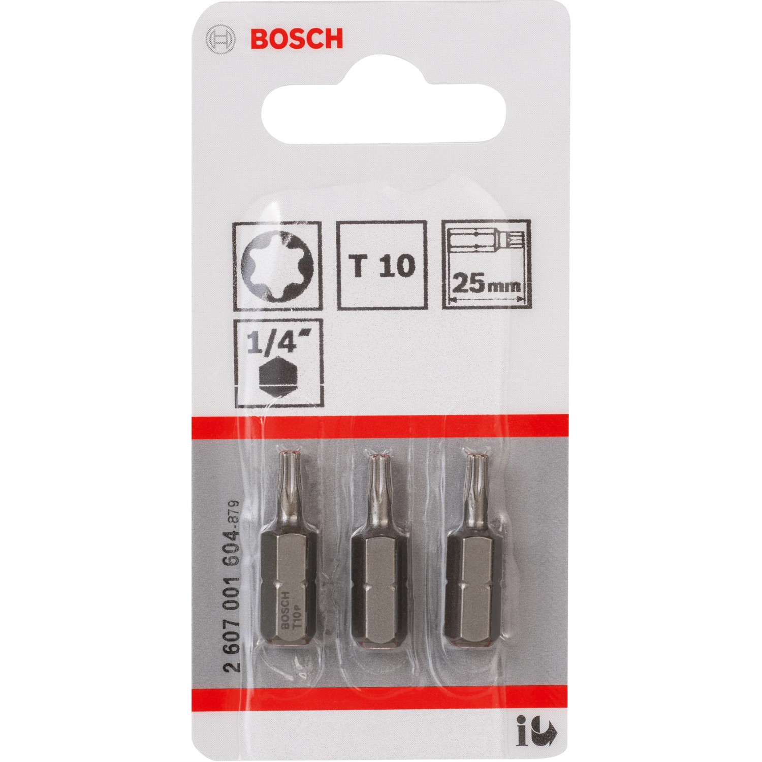 Bosch TX-Bit Pro T10, 3er-Set, extra hart für Innen-TX-Schrauben.