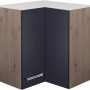Flex-Well Eck-Hängeschrank Lara, 60x60 cm, Anthrazit/San Remo Eiche, für moderne Küchen.