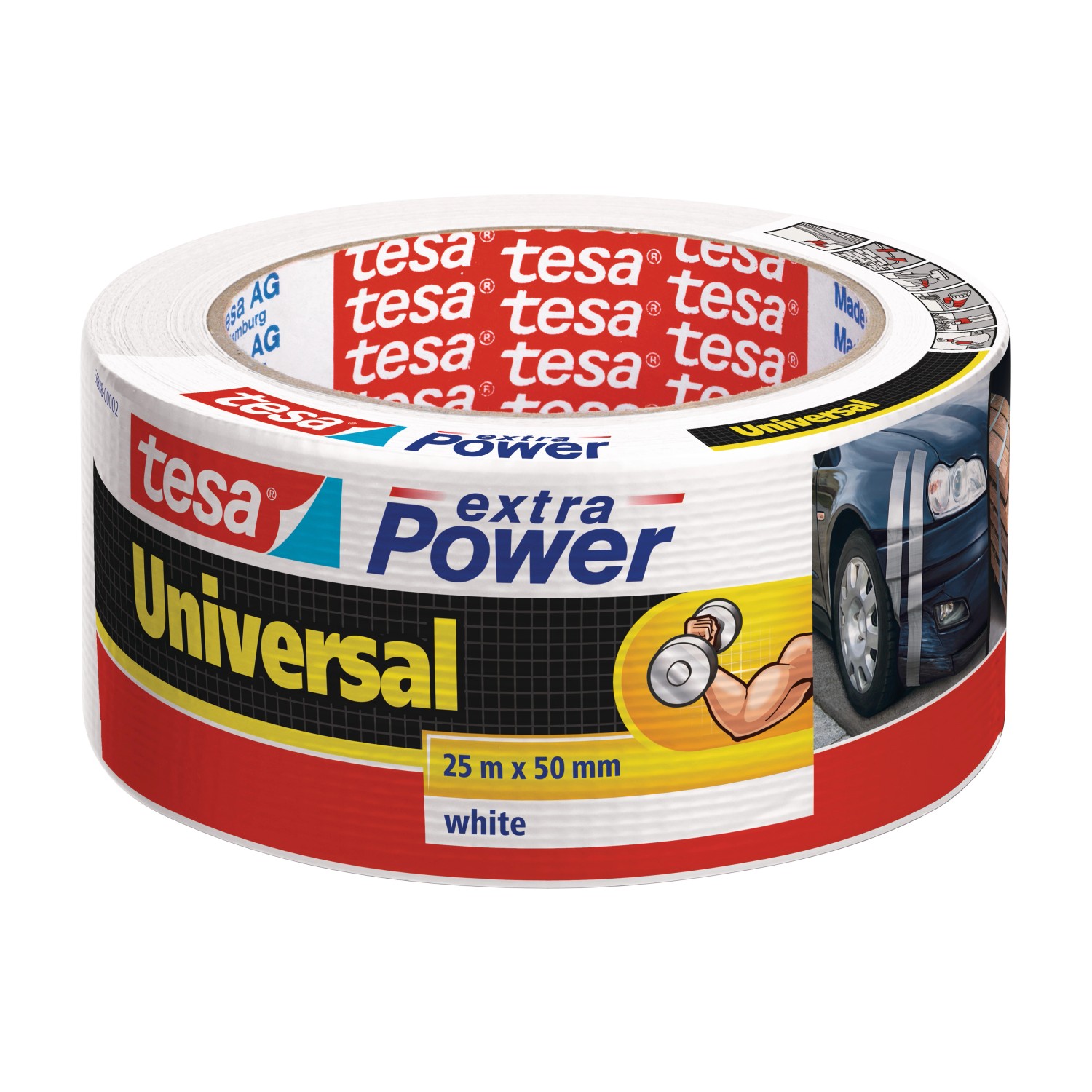 Tesa Extra Power Universal Weiß 25 m x 50 mm