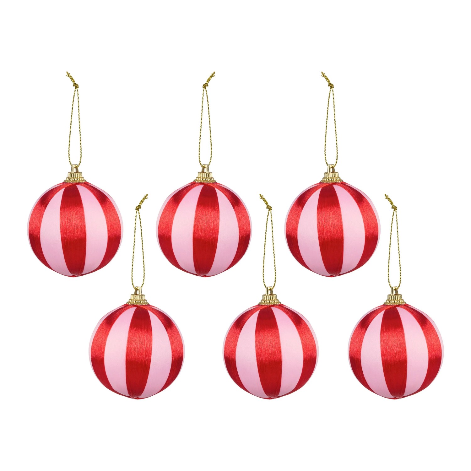 Mömax Christbaumkugel-Set Lucia Rot/Hellrosa 6 Stk.