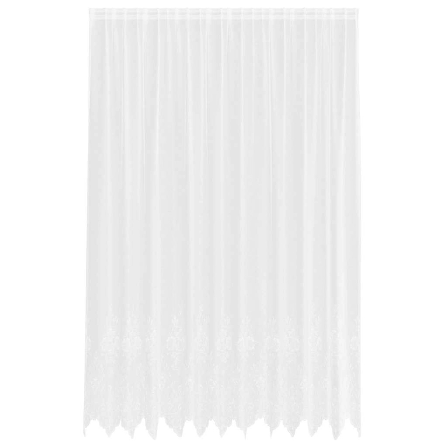 vidaXL Spitzenvorhang mit Vorhängen Weiß 300x280cm Polyester 4107902 günstig online kaufen