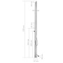 vidaXL Gartendusche mit Grauer Bodenplatte 225 cm Edelstahl 3070785_16
