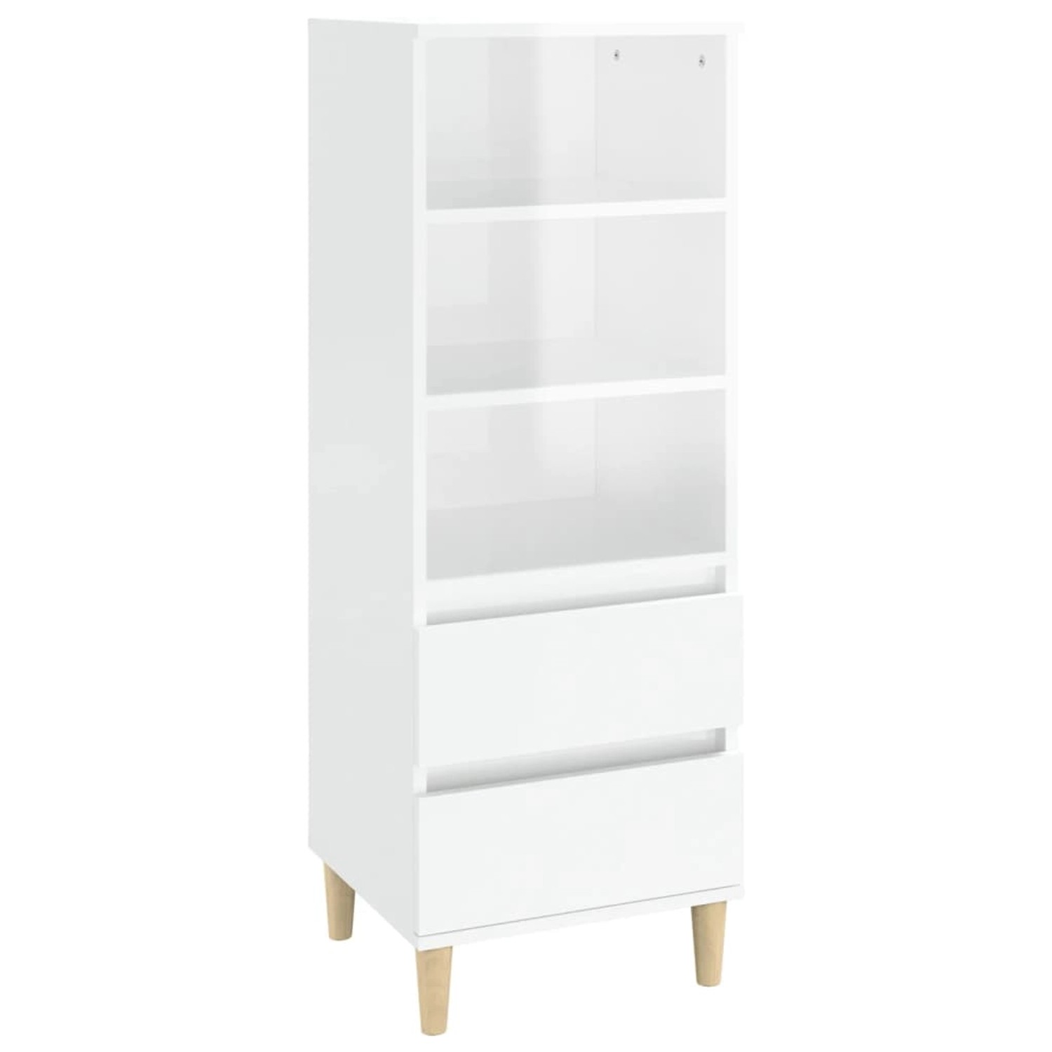 vidaXL Highboard Hochglanz-Weiß 40x36x110 cm Holzwerkstoff 821238