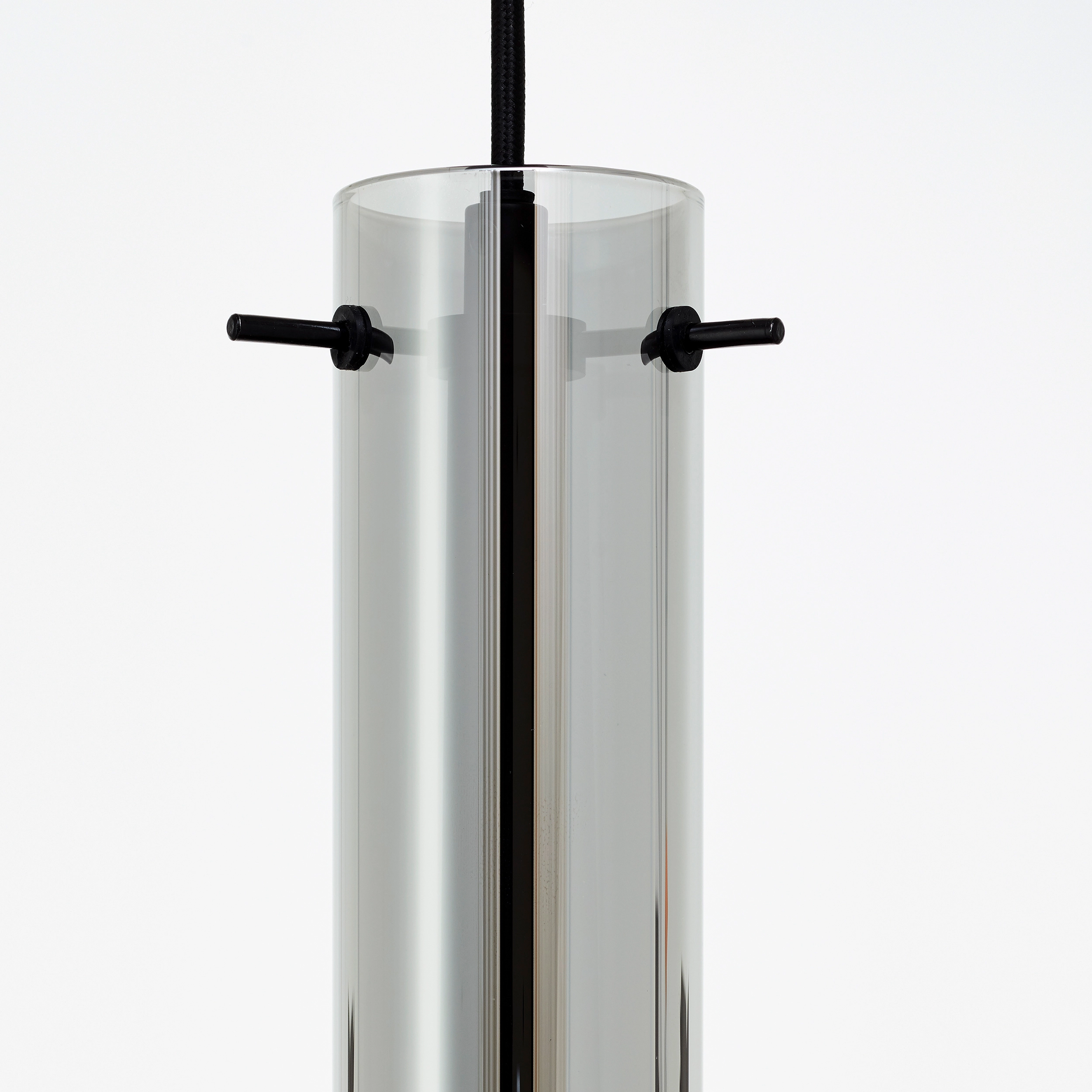 Brilliant Pendelleuchte Glasini 1-flammig Schwarz Matt Ø 14,5 cm x 119 cm  kaufen bei OBI