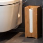 WENKO Bambusa Toilettenpapierhalter aus Bambus neben Toilette, für bis zu 3 Rollen.