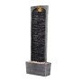 Moderner Teamson Home Wasserfallbrunnen (98 cm) mit LED-Beleuchtung und Kieselbasis in Grau.