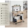 Tectake Schreibtisch Fife im Industrial Style mit Holz und Stahl in Eiche Sonoma Optik.