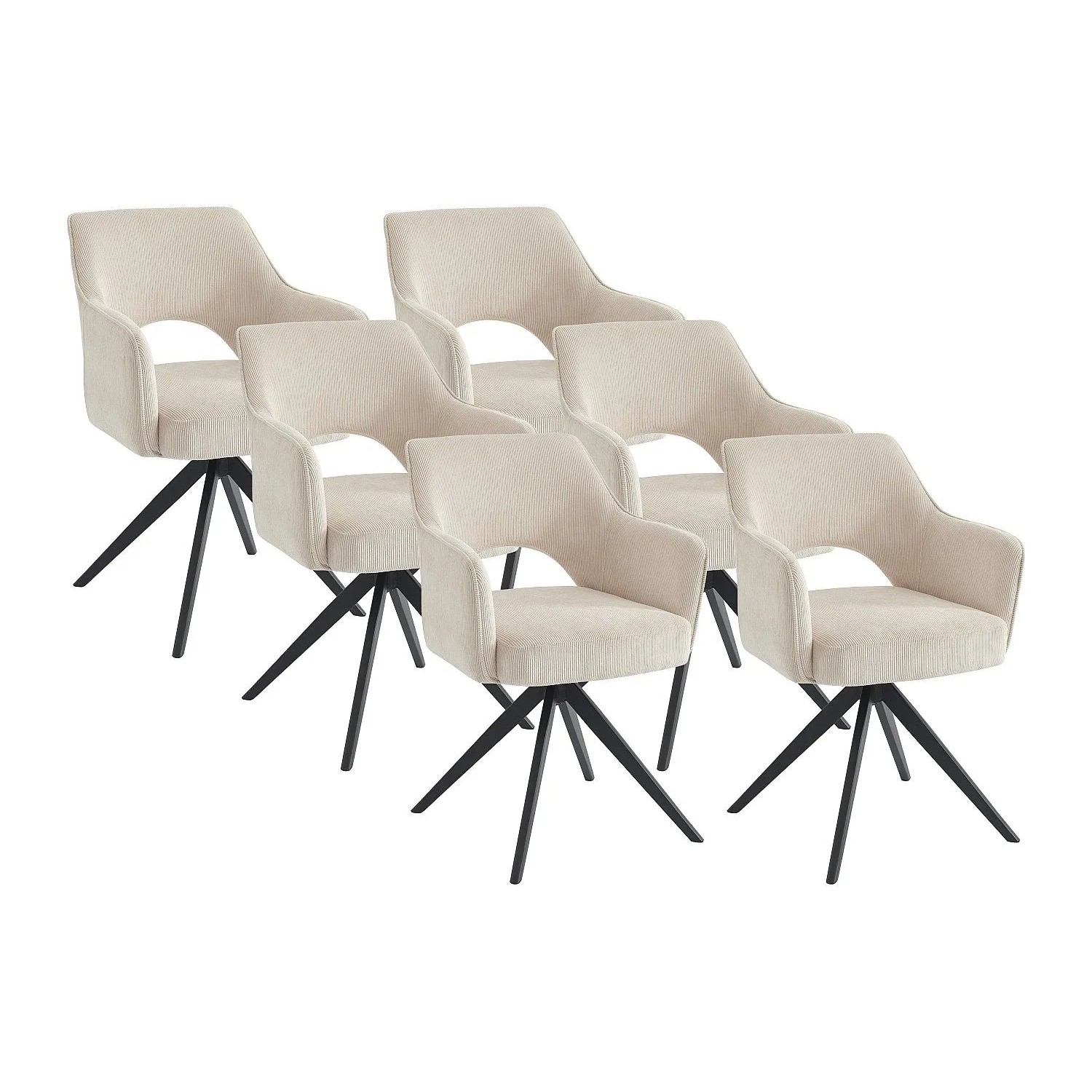 Vente-unique Stuhl Konya Cremefarben 58 cm