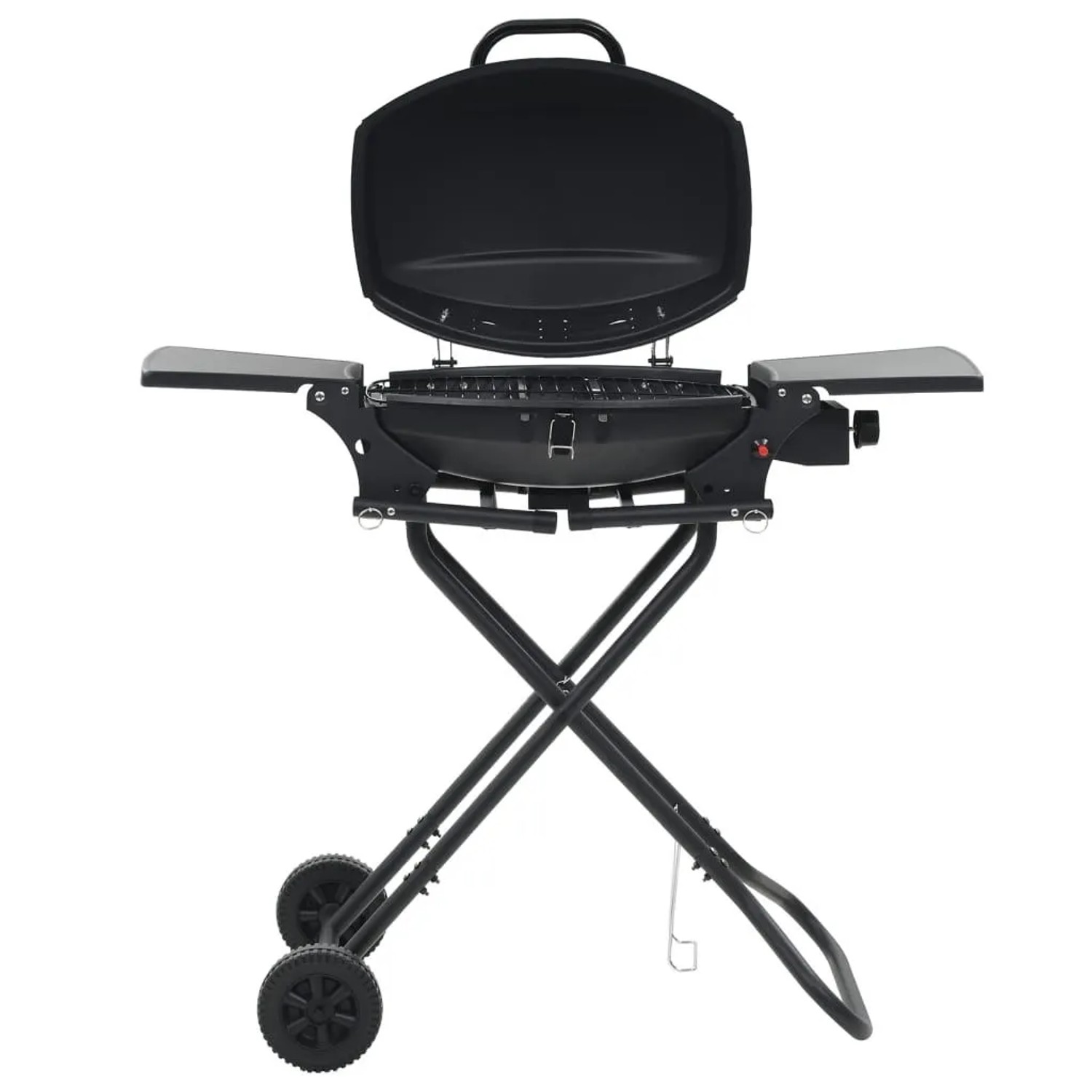 vidaXL Gasgrill Tragbar mit Kochzone Schwarz 44277