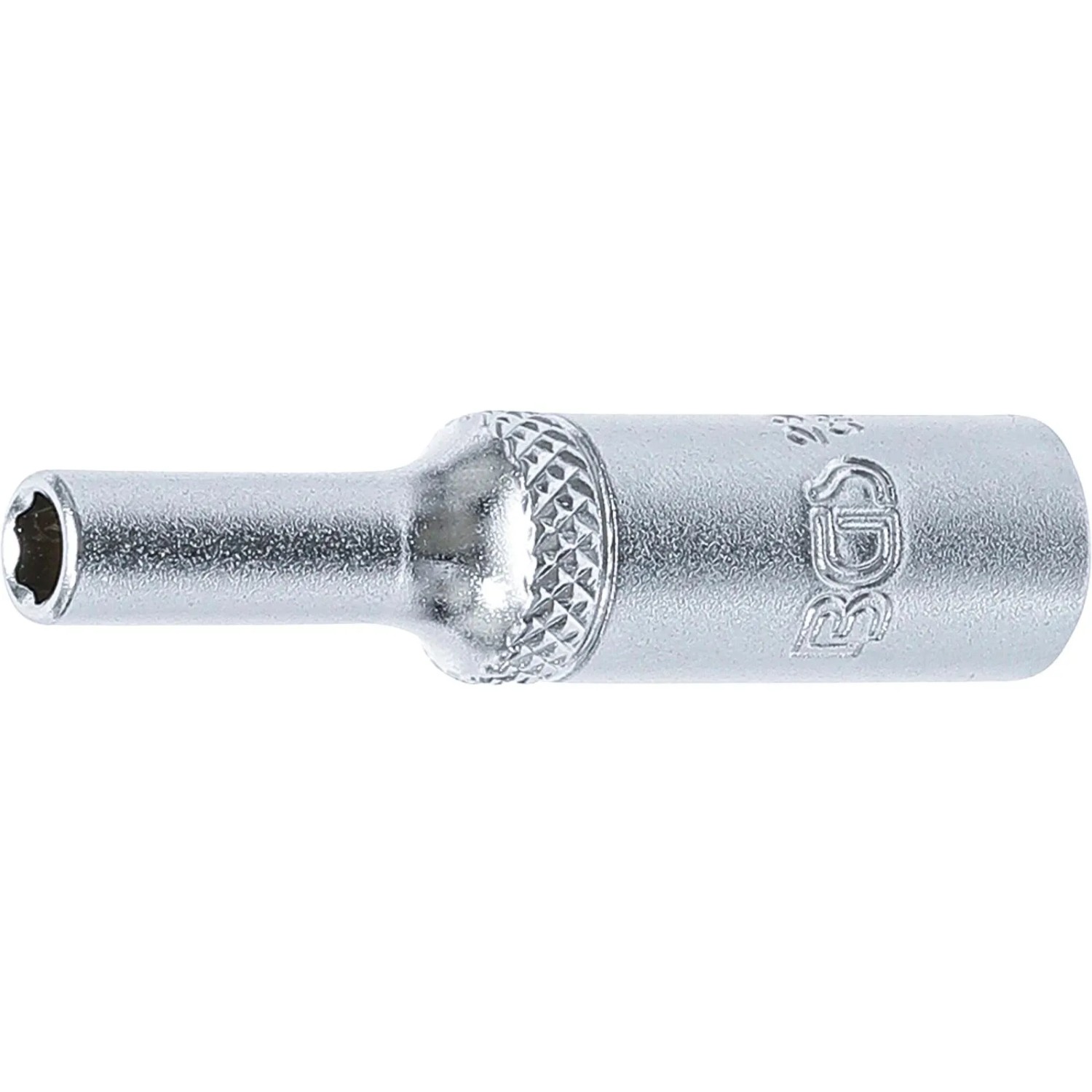 BGS Steckschlüssel Einsatz Super Lock Tief Antrieb Innenvierkant 6 3 Mm  1 4 Zoll  SW 4 Mm 2964