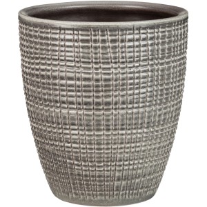 Scheurich Pflanzgefäß 667, Ø 13 cm, Pimienta, aus Keramik mit Textur-Muster.