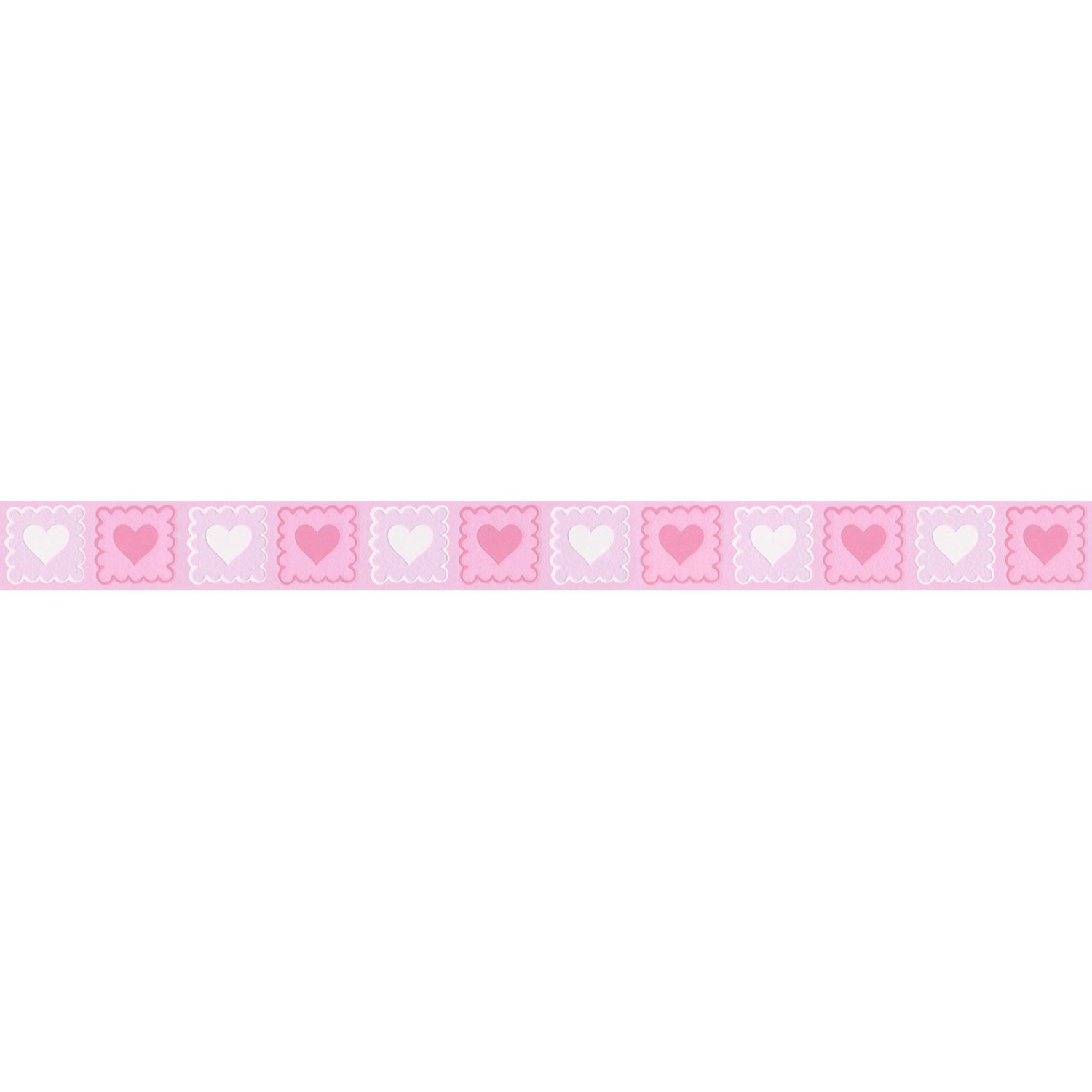 Bricoflor Selbstklebende Tapeten Bordüre mit Herzen Rosa Kinderzimmer Tapetenbordüre für Mädchen Vlies Tapetenborte mit 