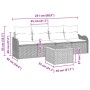 vidaXL Gartenmöbel-Set, 5-teilig, schwarz, Poly Rattan, mit Sofa, Sessel und Tisch. Ideal für Terrasse und Garten.