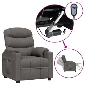 vidaXL Massagesessel Elektrisch Dunkelgrau Stoff 3143504