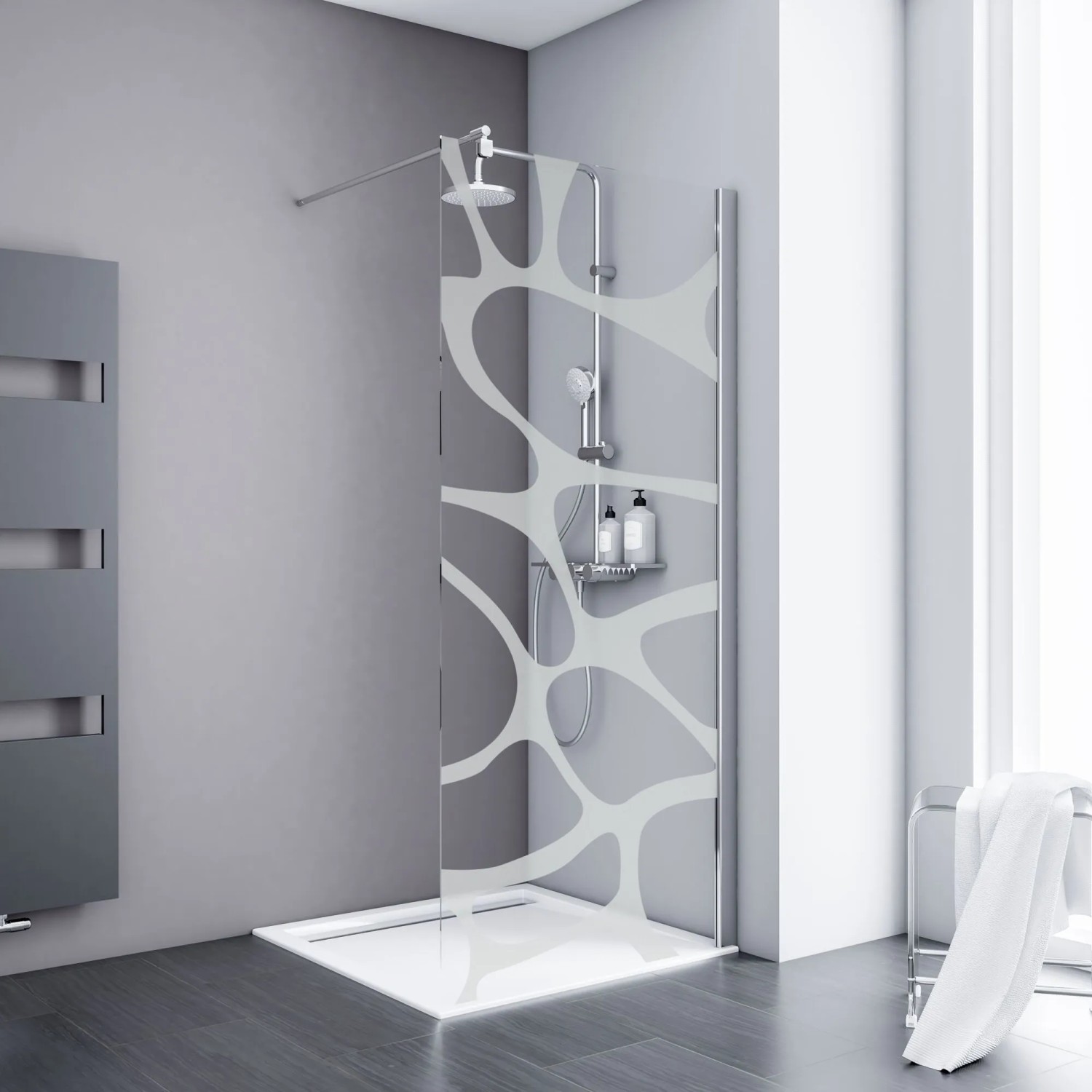 Schulte Alexa Style 2.0 Walk in Dusche 120x200 cm 6 mm ESG Chrom