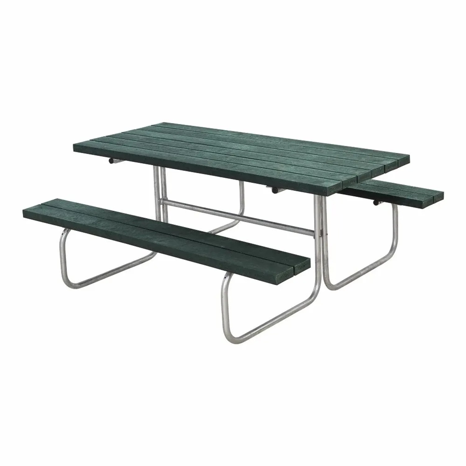 PLUS Gartensitzgruppe Classic 177 cm ohne Rückenlehne Grün Retex-Holzoptik