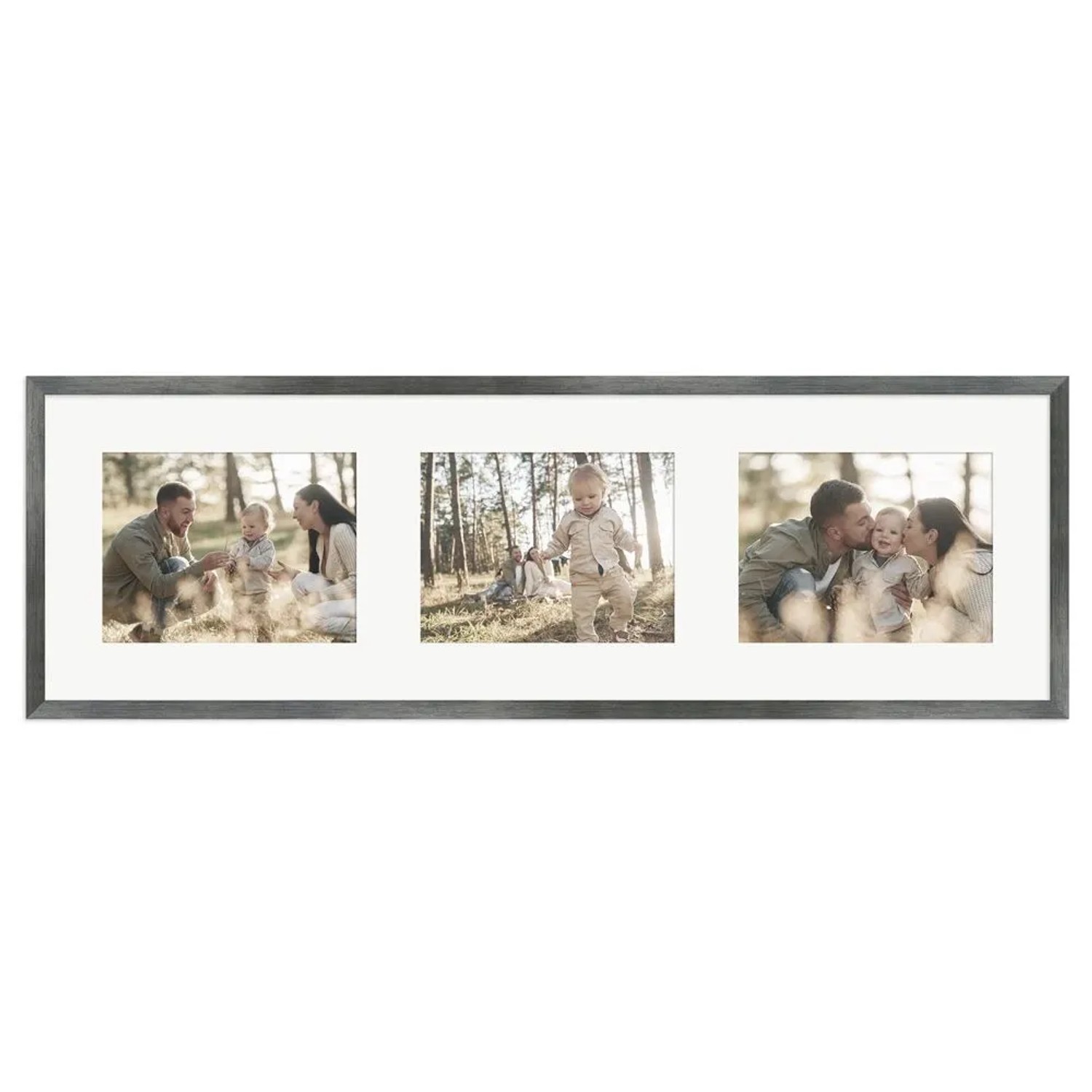 WANDStyle Galerierahmen G950 in Metall 25 x 80 cm für 3 Bilder im Format 15 x 20 cm