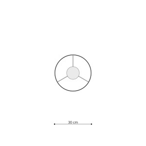 Sollux Lighting Hängeleuchte Fairy 30, Draufsicht mit Maßangabe 30cm, ideal für Kinderzimmer.