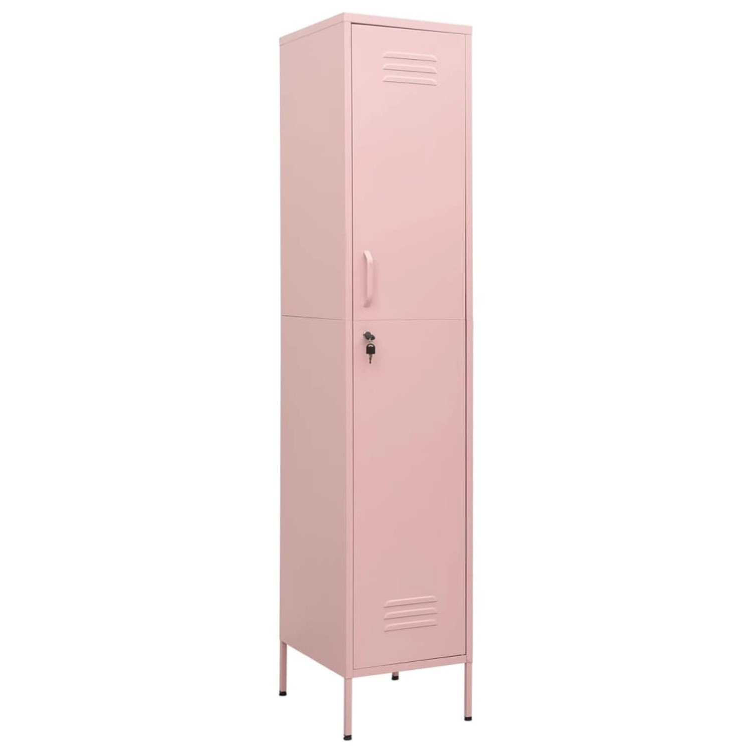 vidaXL Schließfachschrank Rosa 35x46x180 cm Stahl