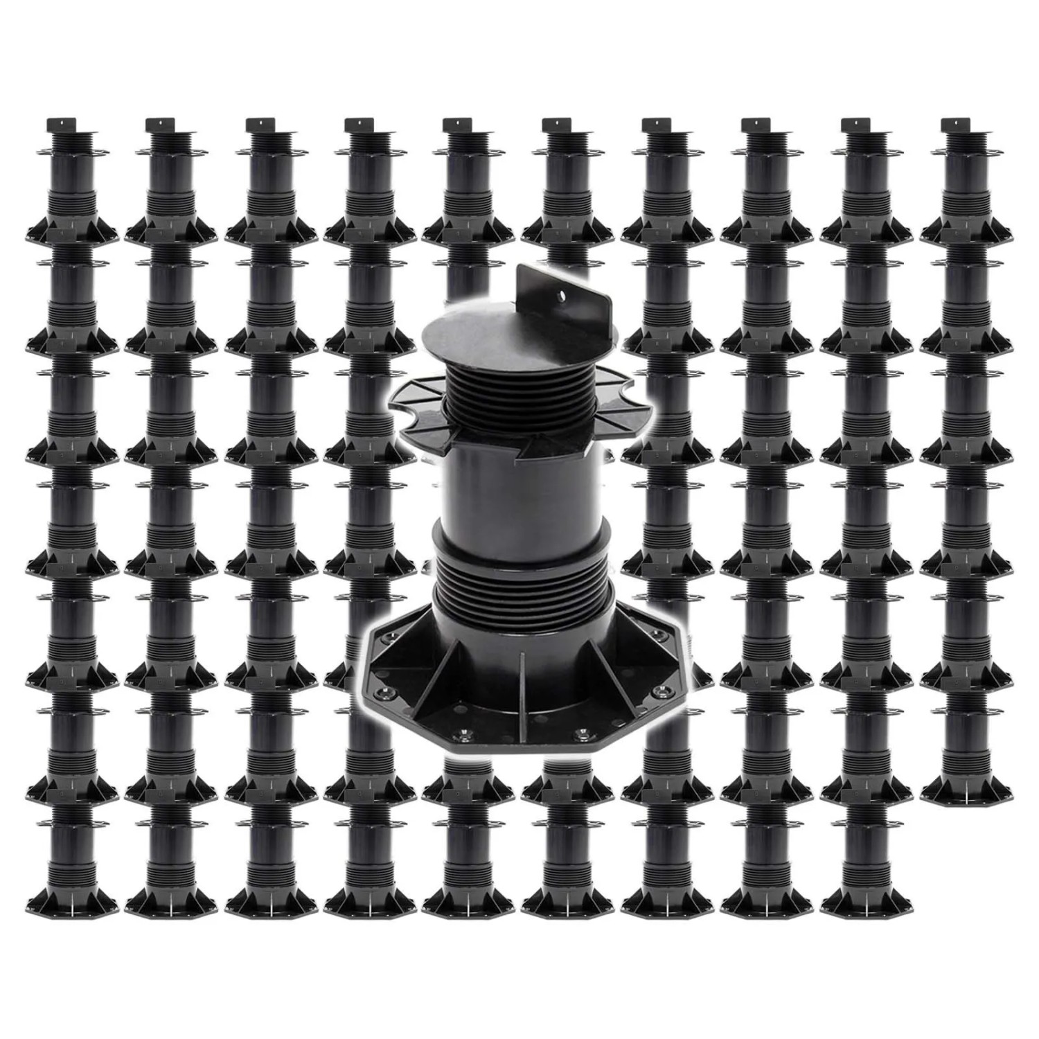 Xpotool Set 70X Stelzlager Terrassen 2700Kg 137-215Mm Stellfüße Höhenverstellbar
