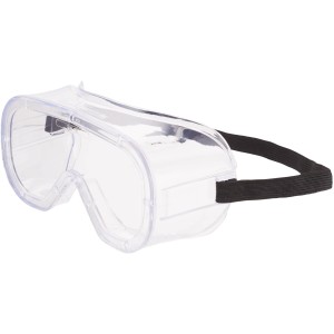 3M Schutzbrille 4800 für Handlackierarbeiten mit klarer, beschlagfreier Scheibe und schwarzem Halteband.