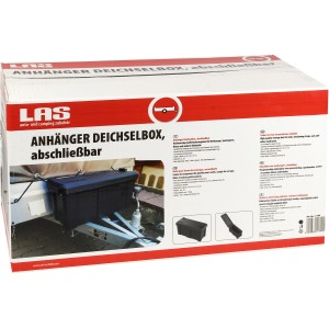 LAS Anhänger-Deichselbox Blackit 1, wasserbeständige Aufbewahrungsbox für Autoanhänger.