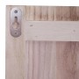 BERLINLODGE Wandgarderobe 91x60x10cm 6 Haken Kiefer_6