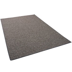 Snapstyle Teppich Marta Anthrazit, 80x200cm, Streifenberber Kurzflorteppich.
