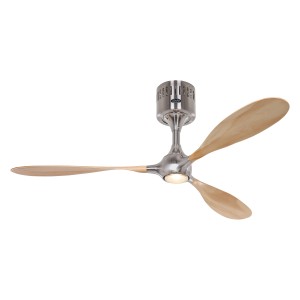 CASAFAN Deckenventilator Helico Paddel Chrom-Buche mit Beleuchtung und Fernbedienung.