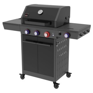El Fuego Gasgrill Key West mit 3+1 Brennern, Seitenbrenner und LED-beleuchteten Reglern.