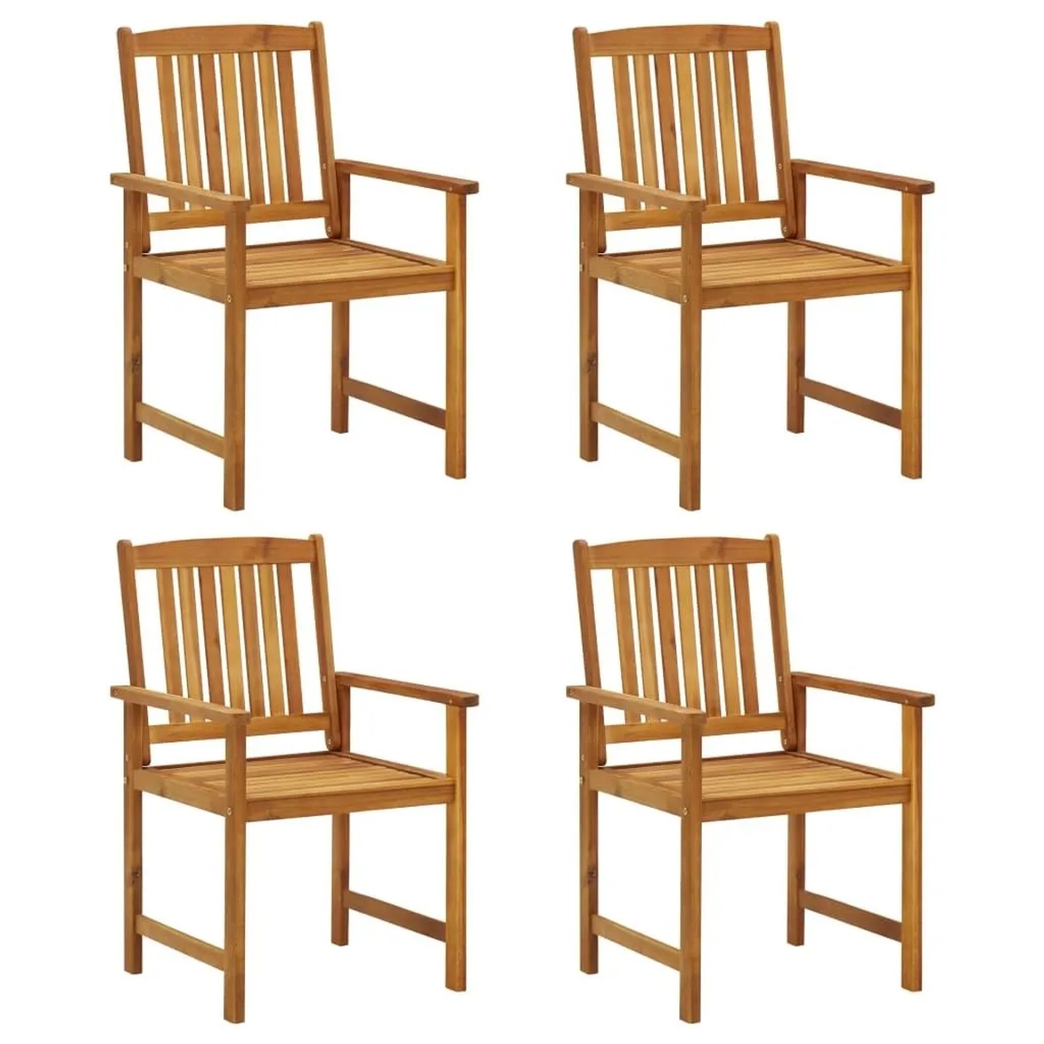 vidaXL Gartenstühle 4 Stk Massivholz Akazie 311848