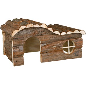Trixie Haus Hanna Natural Living aus Naturholz, 43x22x28cm, für Kleintiere als Rückzugsort.