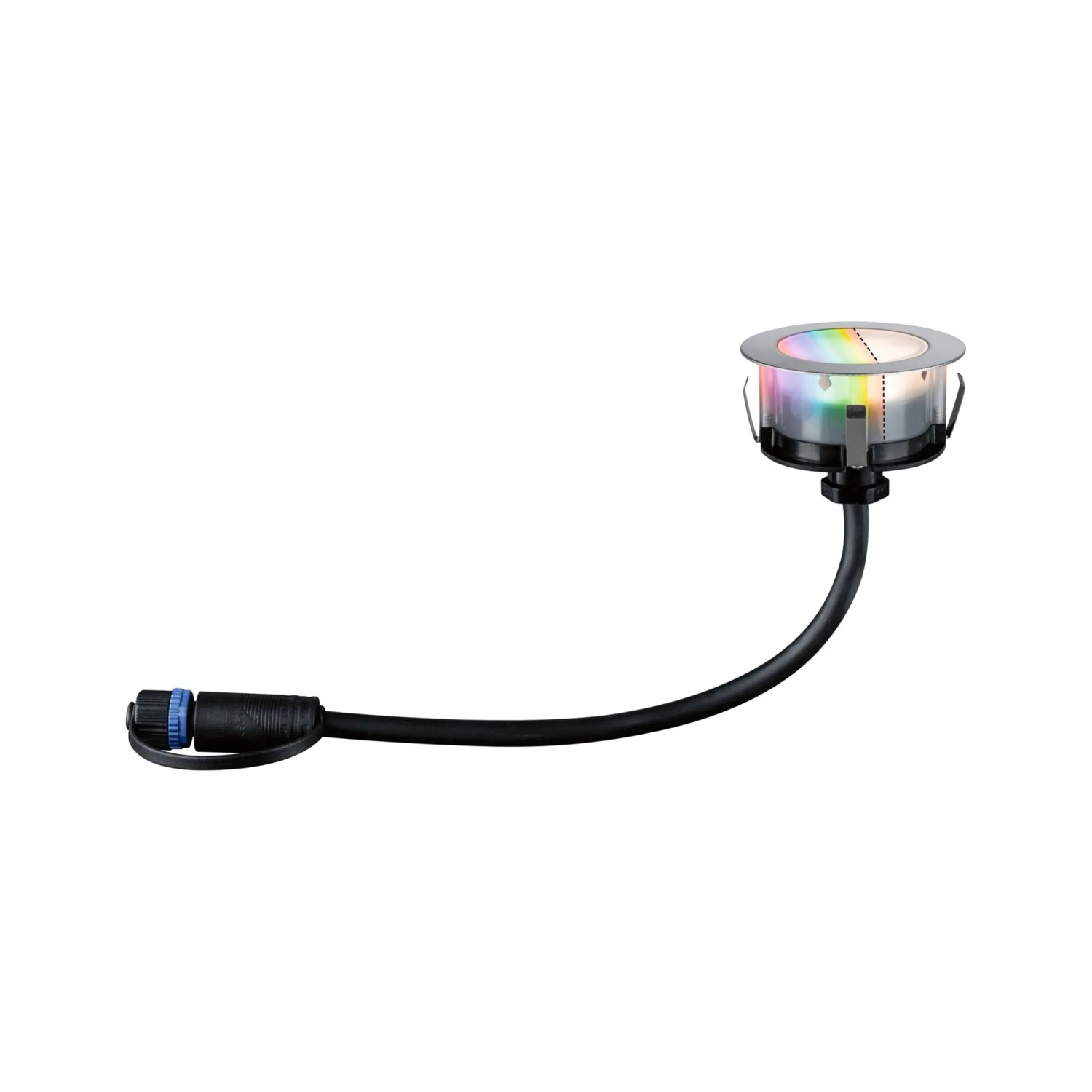 Paulmann LED-Bodeneinbauleuchte Plug & Shine RGBW, dimmbar, für Außenbeleuchtungssysteme.