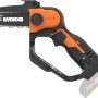 Worx Akku-Kettensäge WG324E.9, 20V, Einhand-Astsäge in Schwarz und Orange. Ideal für Baumschnitt.