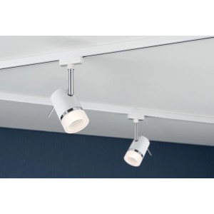 Paulmann URail Spot Pipe, weiß/chrom, für URail Schienensysteme. Lichtakzent für Bilder und Objekte.
