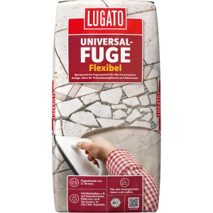 Fugenmörtel Universal-Fuge Flexibel, 20 kg, Silbergrau. Geeignet für Fugen von 2-30 mm.