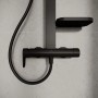 Ideal Standard Duschsystem in Schwarz Matt mit Einhebel-Armatur und zwei Brausen.