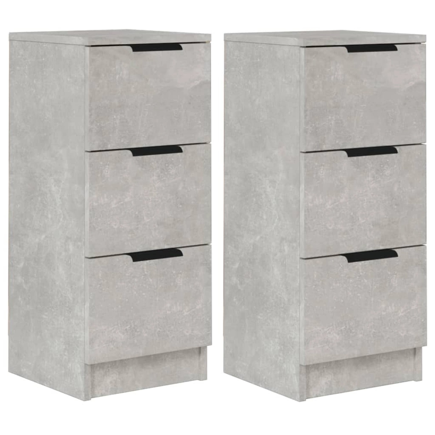 vidaXL Sideboards 2 Stk Betongrau 30x30x70 cm Holzwerkstoff 811160 günstig online kaufen