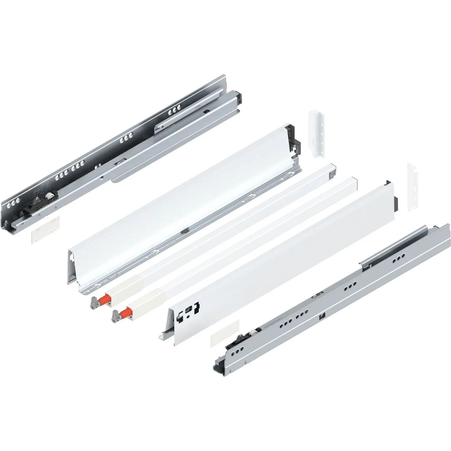 Blum C-Reling Tandembox antaro Vollauszug 600 mm 65 kg Seidenweiß 1 Paar