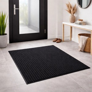 Mojawo Türmatte Fußmatte Schmutzfangmatte Eingangsmatte Sauberlaufmatte Fußabtreter 120x180cm Schwarz Rutschfest