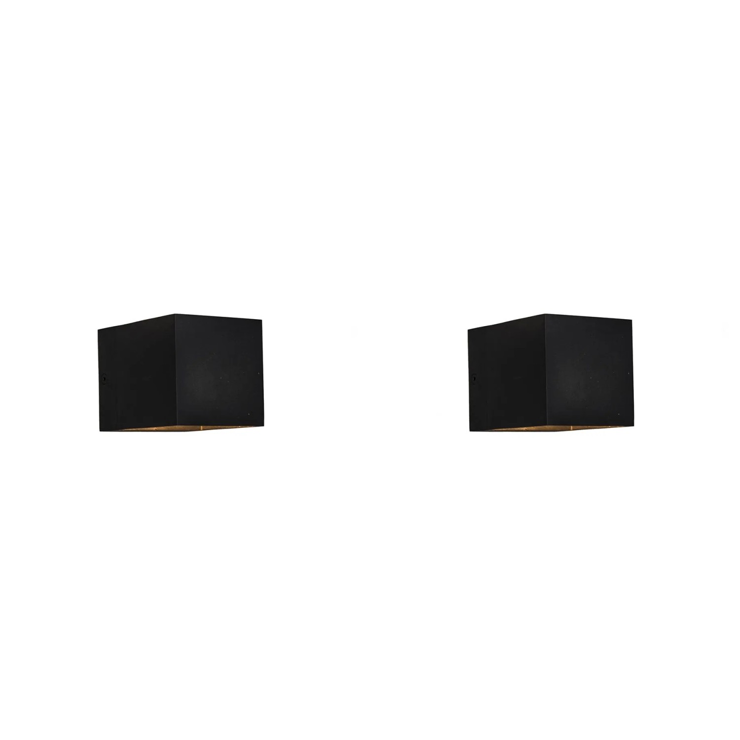QAZQA Set mit 2 Modernen Wandleuchten Schwarz Transfer