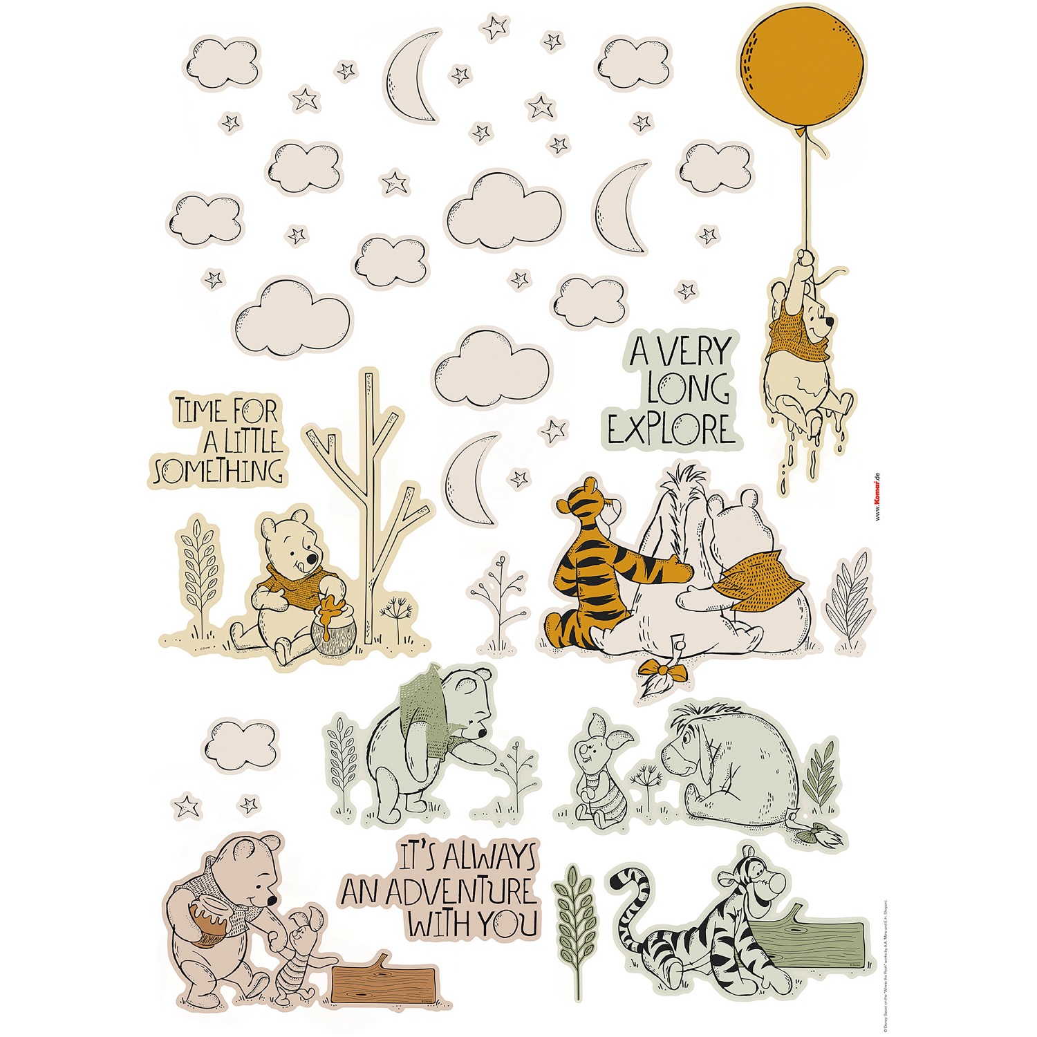 Komar Deko-Sticker Winnies Woodland 50 cm x 70 cm günstig online kaufen