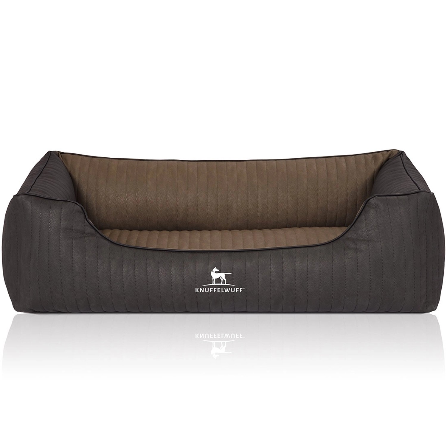 Knuffelwuff Hundebett Outback Orthopädisch Kunstleder XL 105 x 75cm Schwarz günstig online kaufen