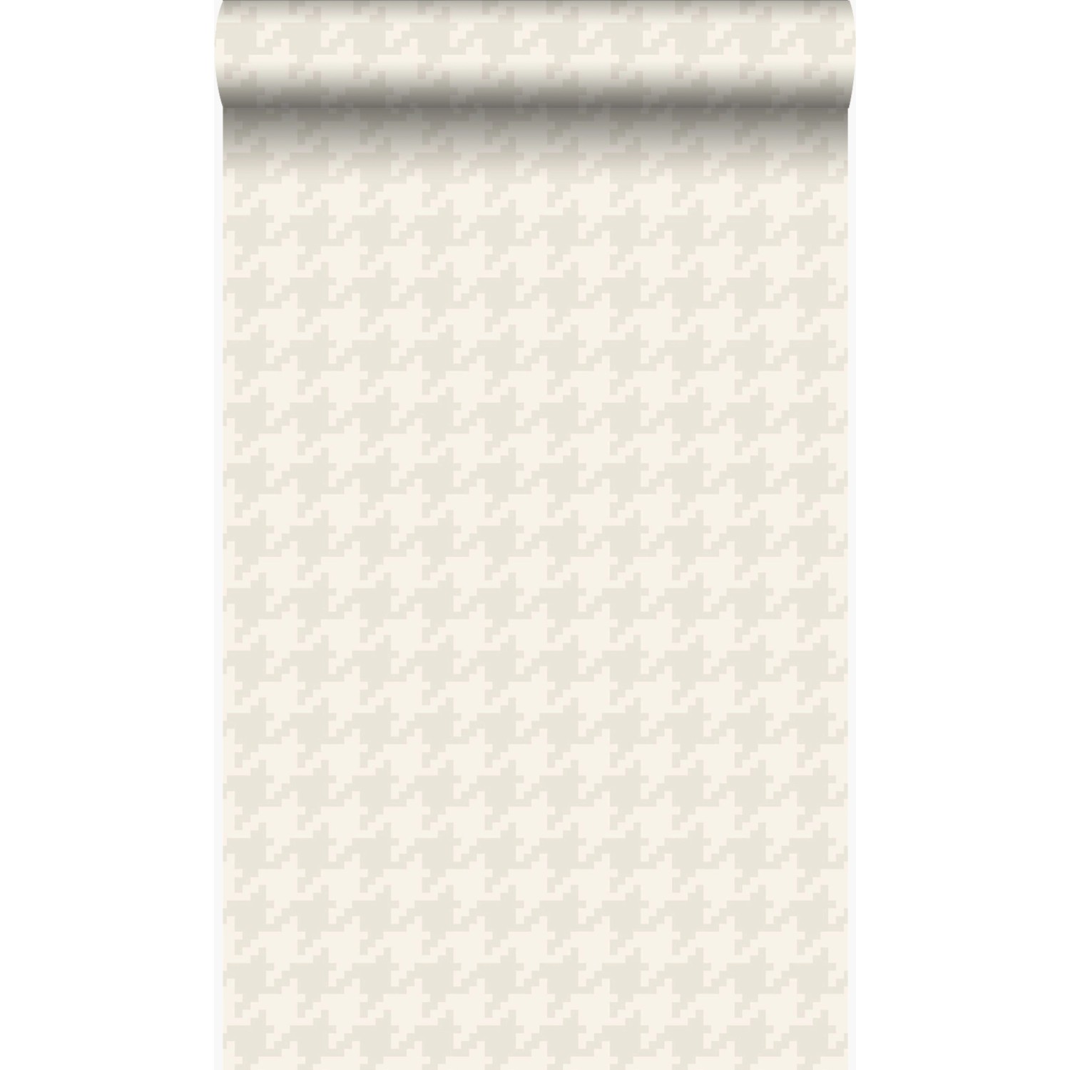 Origin Wallcoverings Tapete Hahnentritt-Muster Weiß und Silber 53 cm x 10.0 günstig online kaufen