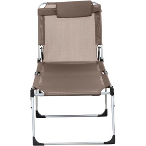 Siena Garden Dreibeinliege Sole in Taupe, Alu-Gestell, hoher Einstieg, wetterfest und pflegeleicht.