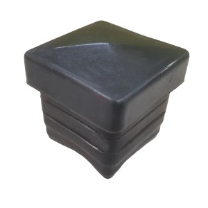Anthrazitfarbene Ersatz-Pfostenkappe aus Kunststoff, 40x40 mm, für Zaunbau & Sichtschutz.