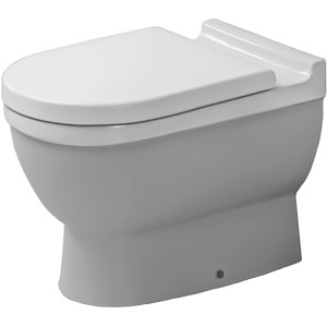 Duravit Starck 3 Stand WC, weiß hochglanz, 560 mm. Bodenstehendes WC mit geschlossenem Spülrand.